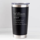 Personalised Name Definition Thermos Insulated Cup - Black - Thermos Water Bottles