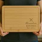 Personalised Knife & Fork Wooden Chopping Board - Chopping Boards