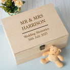Personalised Wedding Keepsake Box | Custom Engraved Memory Chest
