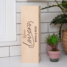 Personalised Wine Lovers Wooden Wine Gift Box - Wooden Wine Box