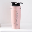 Personalised Groomsman Wedding Protein Shaker Bottle - Pink - Protein Shaker Bottles