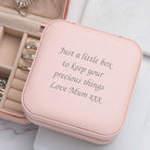 Personalised Any Message Pink Jewellery Box