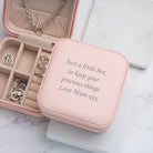Personalised Any Message Pink Jewellery Box