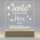 Personalised Santa Stop Here Christmas LED Night Light - LED Night Light