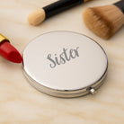 Personalised Sister Silver Compact Mirror - Compact Mirror
