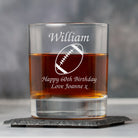 Personalised Rugby Glass Tumbler - Glass Tumblers