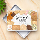 Personalised Biscuits Snacks White Metal Storage Tin - Storage Tin