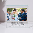 Personalised Photo Glass Square Block - Glass Block