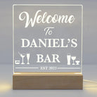 Personalised Welcome To Our Bar LED Light - LED Night Light