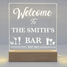 Personalised Welcome To Our Bar LED Light - LED Night Light