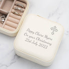Personalised Cross Cream Jewellery Box