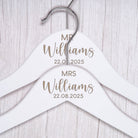 Personalised Mr & Mrs Wooden Hangers
