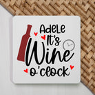 Personalised Wine O’Clock Square Coaster