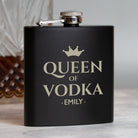 Personalised 6oz Black Queen Of Hip Flask - Hip Flasks