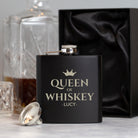 Personalised 6oz Black Queen Of Hip Flask - Hip Flasks
