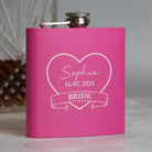 Personalised 6oz Pink Bride Hip Flask - Hip Flasks