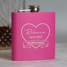 Personalised 6oz Pink Bridesmaid Hip Flask - Hip Flasks