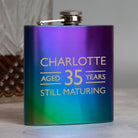 Personalised 6oz Rainbow Aged Birthday Hip Flask - Hip Flasks