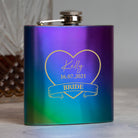 Personalised 6oz Rainbow Bride Hip Flask - Hip Flasks