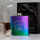 Personalised 6oz Rainbow Bride Hip Flask - Hip Flasks