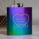 Personalised 6oz Rainbow Bridesmaid Hip Flask - Hip Flasks