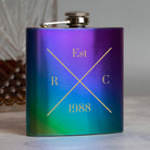 Personalised 6oz Rainbow Established Hip Flask - Hip Flasks