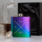 Personalised 6oz Rainbow Established Hip Flask - Hip Flasks