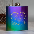 Personalised 6oz Rainbow Mother Of The Bride Hip Flask - Hip Flasks
