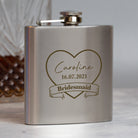 Personalised 6oz Silver Bridesmaid Hip Flask - Hip Flasks