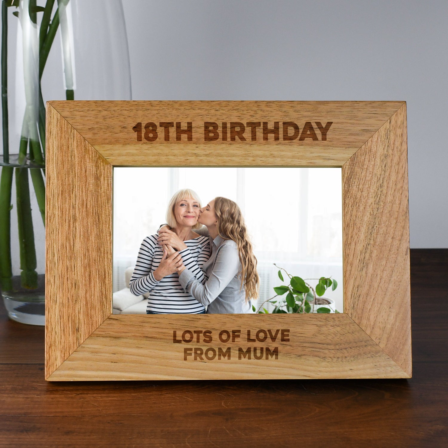 Personalised Wooden 6x4 Landscape 18th Birthday Frame - Photo Frames