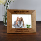 Personalised Wooden 7x5 Landscape 18th Birthday Frame - Photo Frames