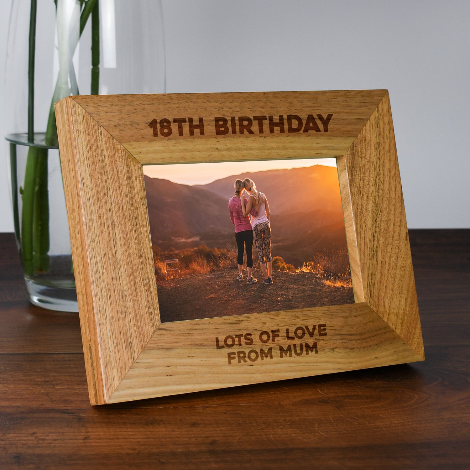 Personalised Wooden 6x4 Landscape 18th Birthday Frame - Photo Frames