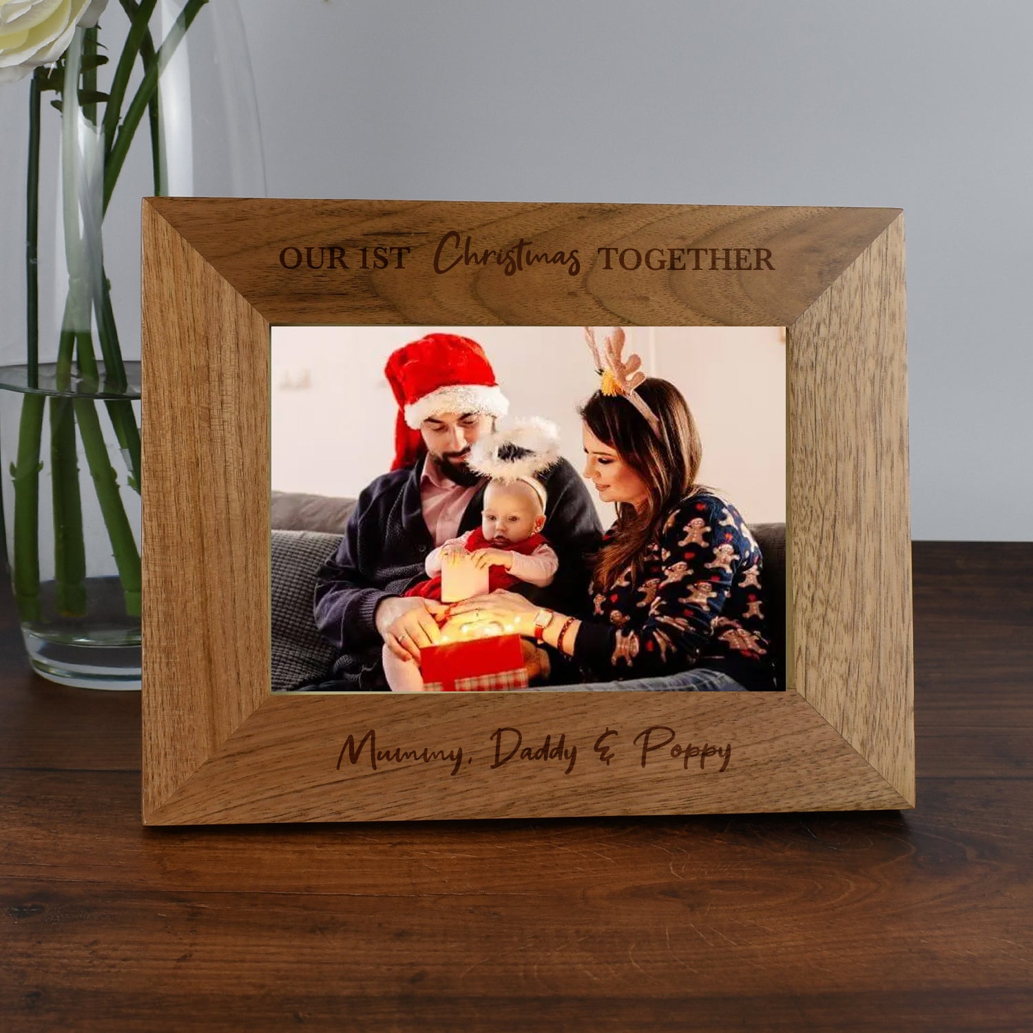 Personalised Wooden Our 1st Christmas Together Photo Frame - Photo Frames