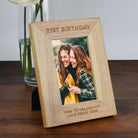 Personalised Wooden 4x6 21st Birthday Frame - Photo Frames