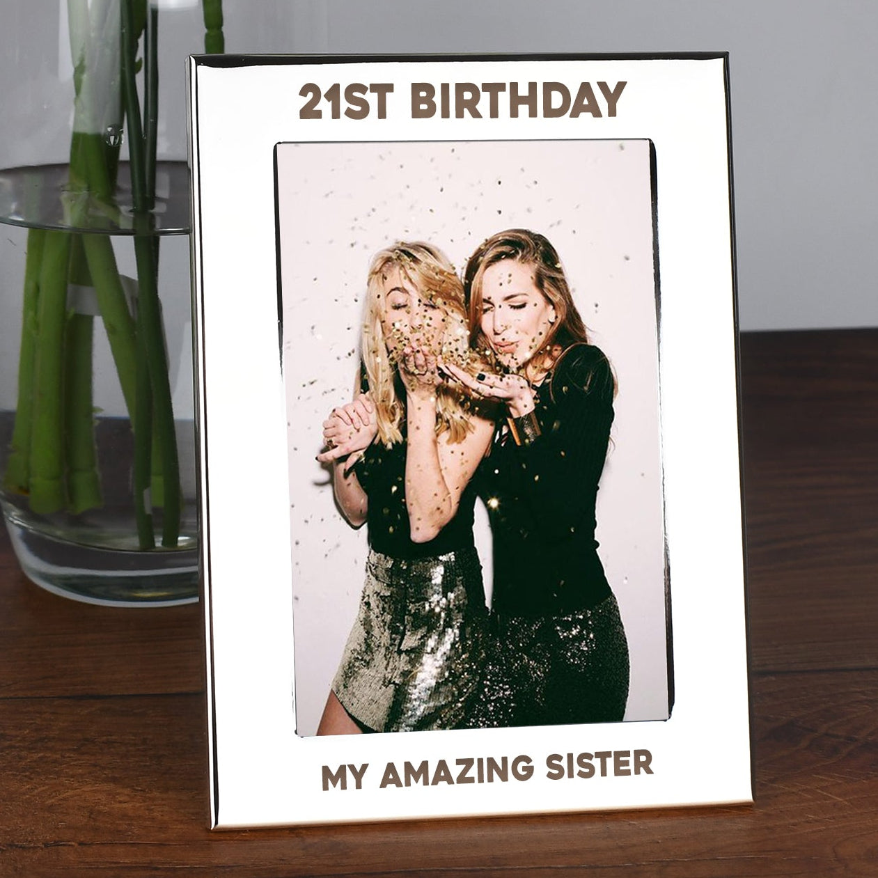Personalised Silver 4x6 21st Birthday Photo Frame - Photo Frames
