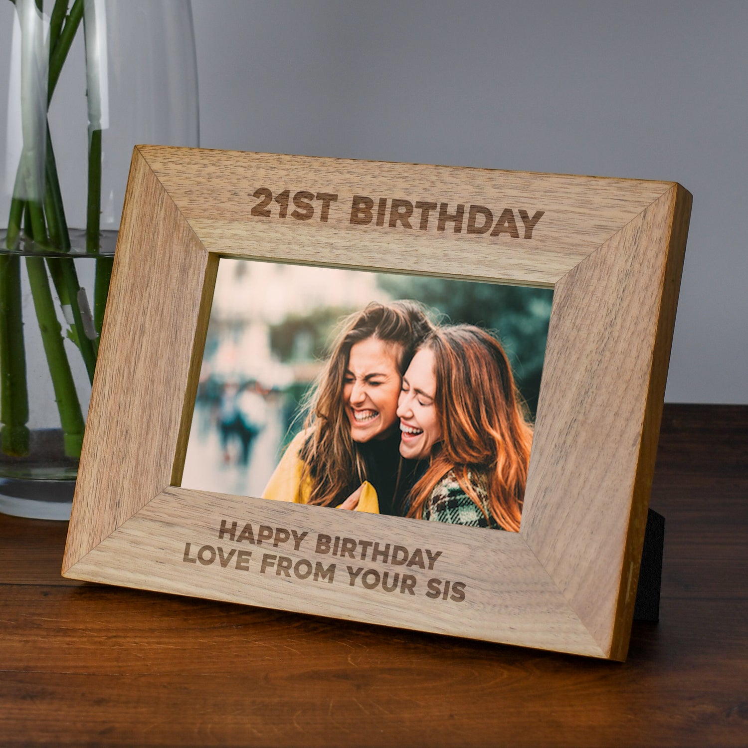 Personalised Wooden 6x4 Landscape 21st Birthday Frame - Photo Frames