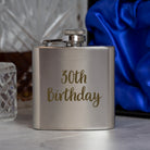 Engraved 3oz Silver 30th Birthday Hip Flask In Silk Gift Box - Hip Flasks