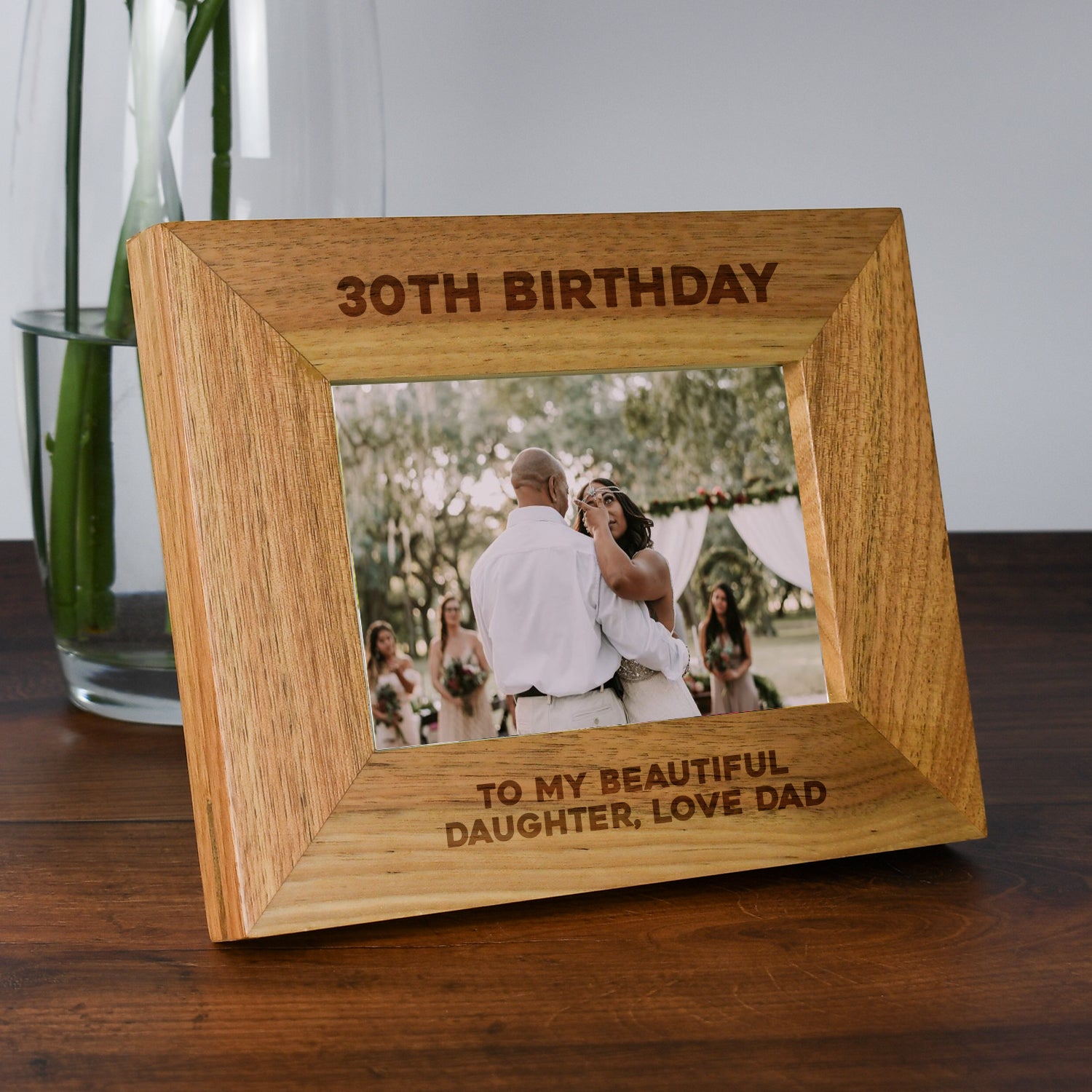 Personalised Wooden 6x4 Landscape 30th Birthday Frame - Photo Frames