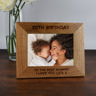 Personalised Wooden 7x5 Landscape 30th Birthday Frame - Photo Frames