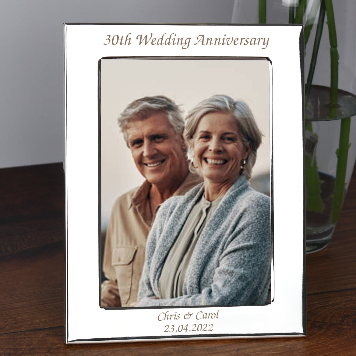 Personalised Silver 30th Wedding Anniversary Photo Frame - Photo Frames