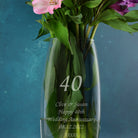 Personalised 40 Years Glass Bullet Vase - Bullet Vase