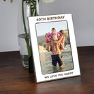Personalised Silver 5x7 40th Birthday Photo Frame - Photo Frames
