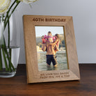 Personalised Wooden 5x7 40th Birthday Frame - Photo Frames