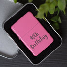 Engraved 40th Birthday Pink Lighter & Gift Box - Lighters