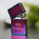 Engraved 40th Birthday Rainbow Lighter & Gift Box - Lighters