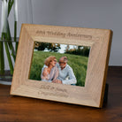 Personalised Wooden 6x4 Landscape 40th Wedding Anniversary Frame - Photo Frames