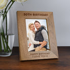 Personalised Wooden 5x7 50th Birthday Frame - Photo Frames