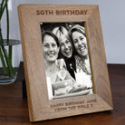 Personalised Wooden 5x7 50th Birthday Frame - Photo Frames
