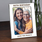 Personalised Silver 5x7 50th Birthday Photo Frame - Photo Frames