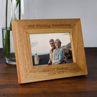 Personalised Wooden 6x4 Landscape 50th Wedding Anniversary Frame - Photo Frames